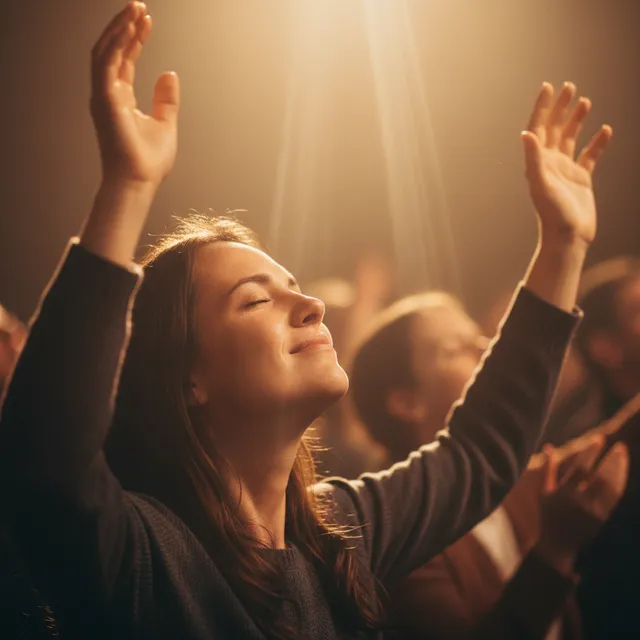 Person in authentic worship with raised hands showing genuine connection with God