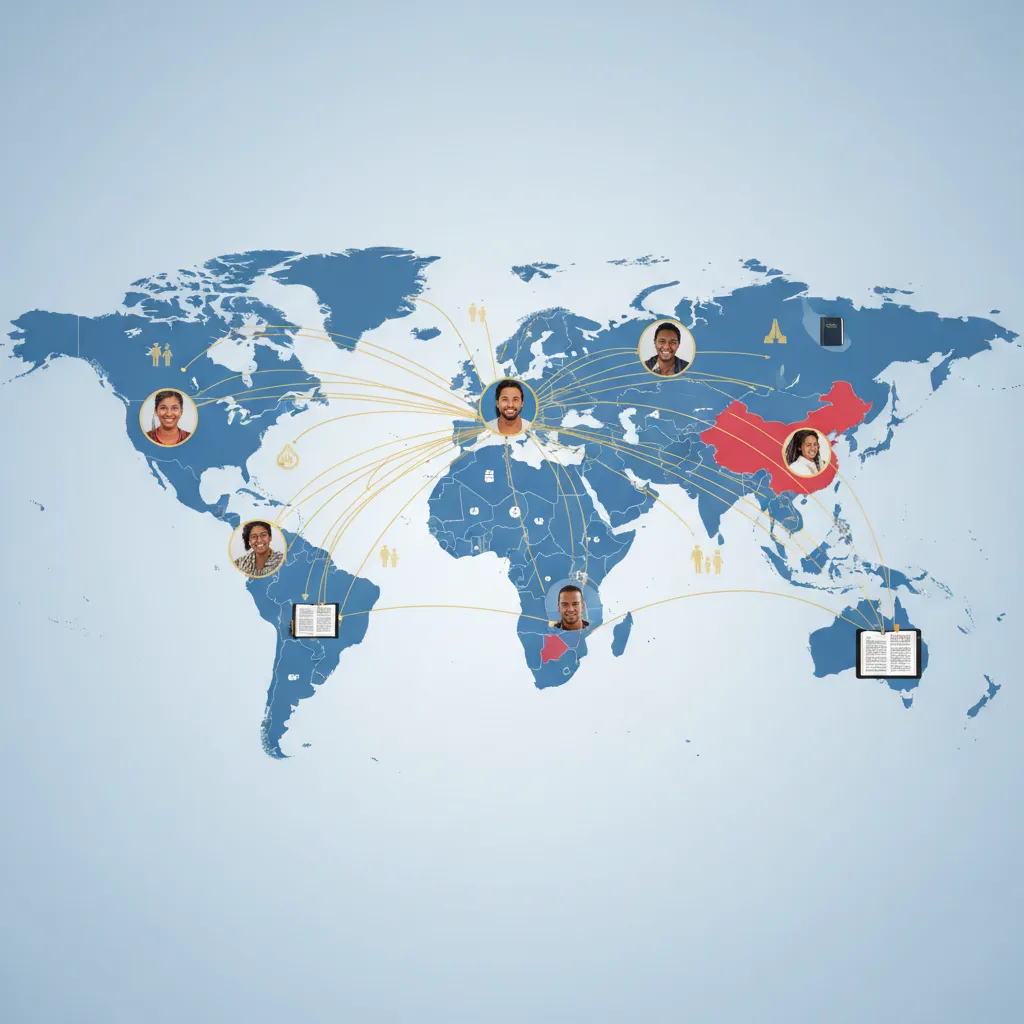Global network of French-speaking Christians connected through Bible study across France, Quebec, Africa, and other Francophone regions